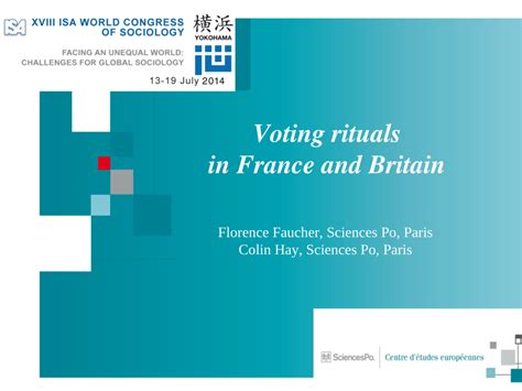 Voting Rituals in France and the United Kingdom 